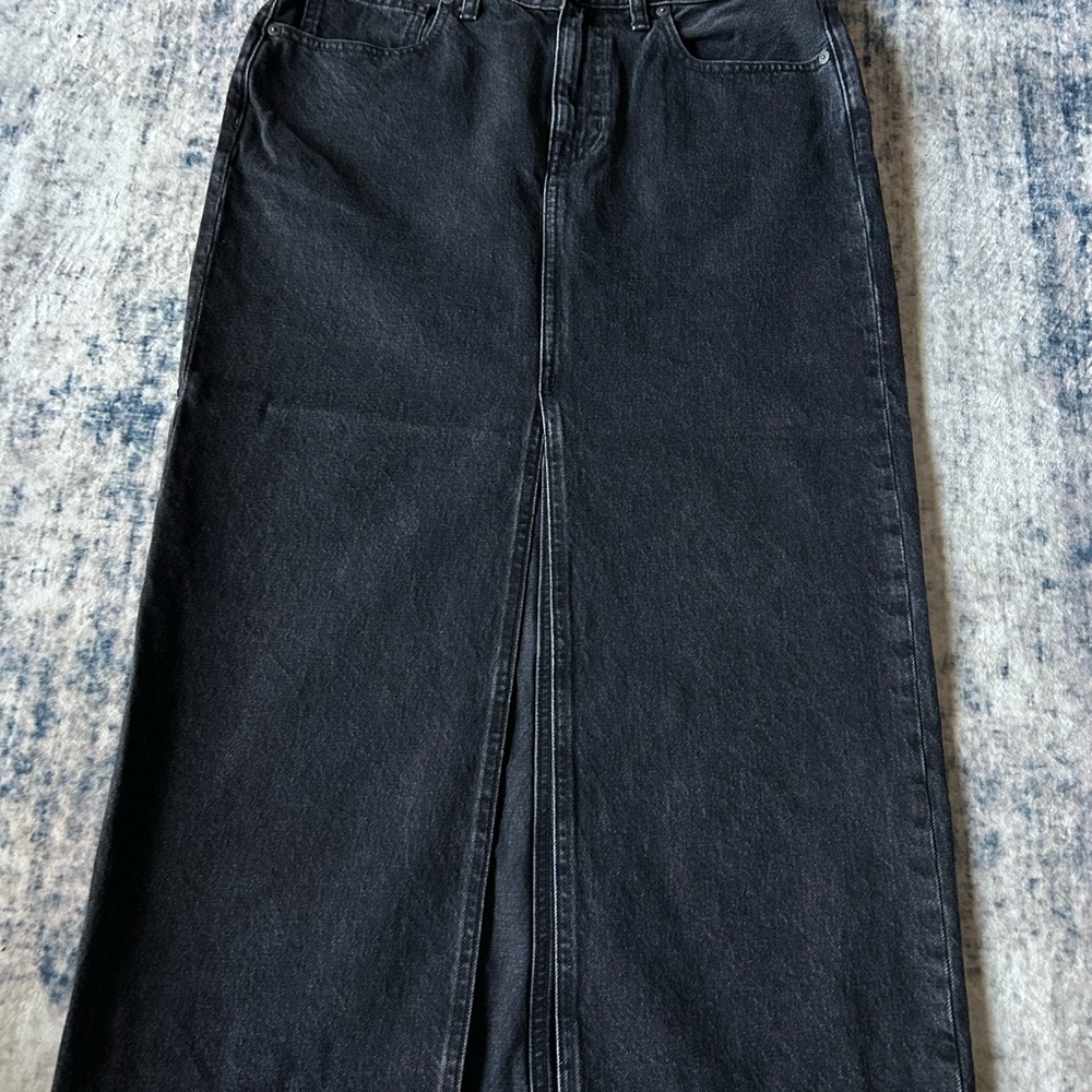 Madewell Black Denim Skirt